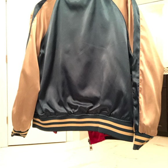 Zara reversible embroidered bomb jacket - Picture 5 of 8